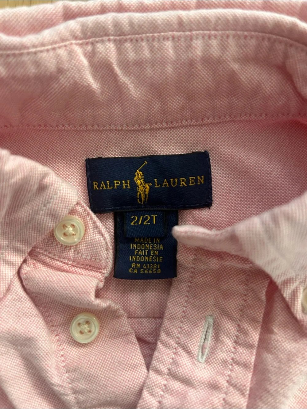 Ralph Lauren Toddler Shirt Bundle 2T & 24M Pink Oxford + Yellow Polo Top